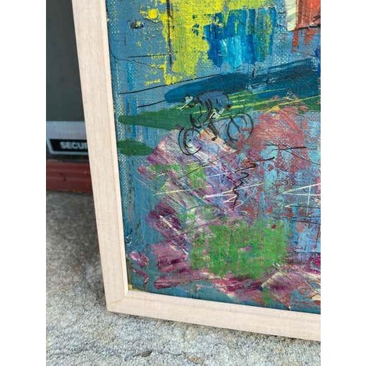 Cityscape Oil Painting, Mid-Century Modern, Signed, Nerfin, 1950s For Sale In Philadelphia - Image 6 of 8