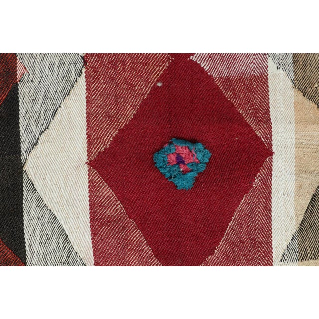Textile 1950s Vintage Persian Kilim Runner With Multicolor Stripes and Diamonds by Rug & Kilim For Sale - Image 7 of 8