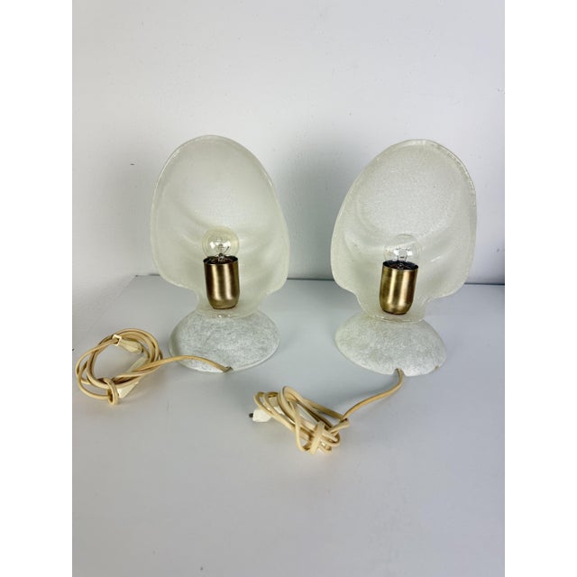 Vintage Murano Glass Bedside Lamps, 1980s, Set of 2 For Sale - Image 9 of 11