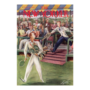 1938 Vintage New Yorker Cover, September 10 (Constantin Alajalov), Original New Yorker Magazine Cover, Sports, Tennis. Very Rare