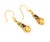 Contemporary Enamel 18k Yellow Gold Filigree Teardrop Dangle Earrings, 2 pieces For Sale - Image 3 of 5