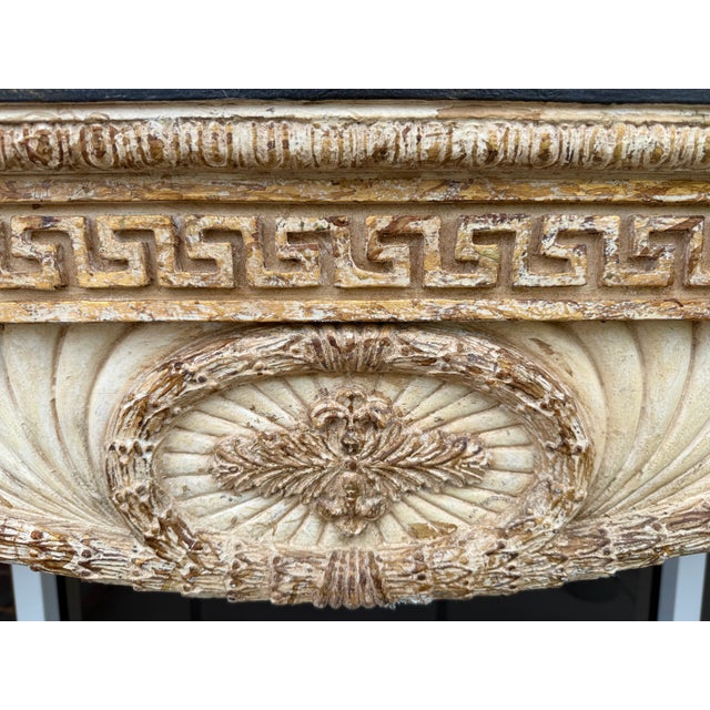 2000 - 2009 Neoclassical Style Console Table With Faux Slate Top For Sale - Image 5 of 9