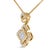 Haus of Brilliance 10K Yellow Gold 3/8 Cttw Princess Diamond Geometric Pendant Necklace For Sale - Image 4 of 4