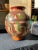 Large 1970s Spherical Hand Painted Vase For Sale - Image 9 of 9