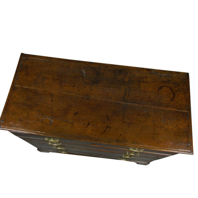 18th-C. Georgian Oak Chest For Sale - Image 4 of 9