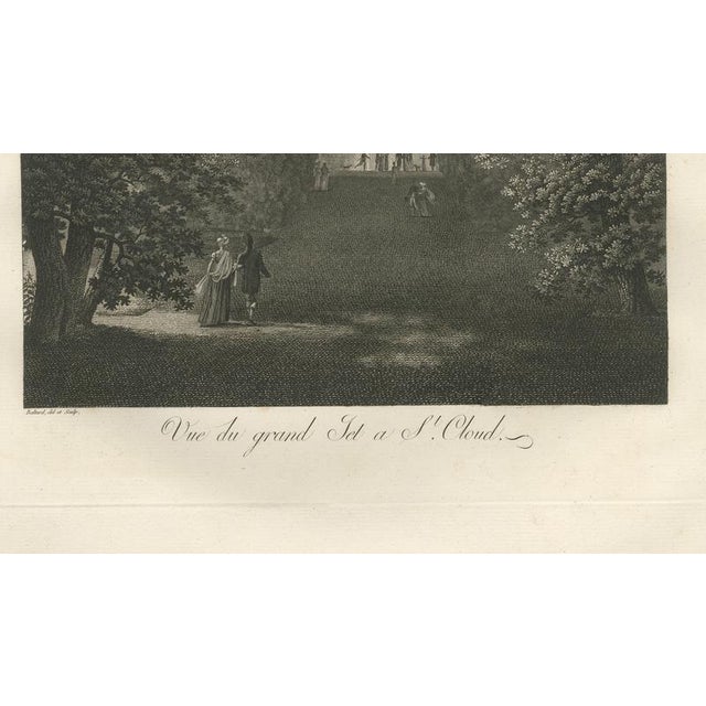 Paper Louis-Pierre Baltard, View of the Grand Water Jet at Saint-Cloud, 1803, Engraving For Sale - Image 7 of 9