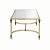 French Iron Coffee Table With Brass Detail For Sale - Image 3 of 7