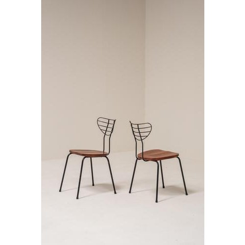 Radar Dining Chairs by Willy Van Der Meeren for Imexcotra, 1950, Set of 6 For Sale - Image 6 of 13