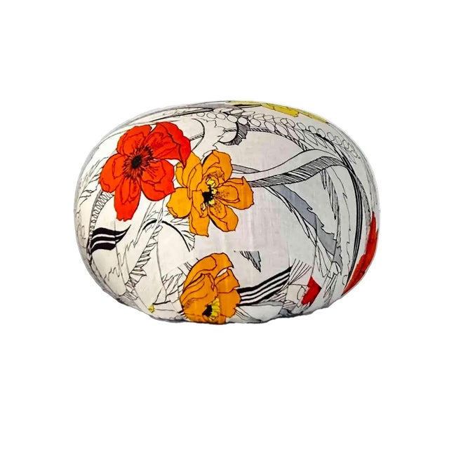 Textile Vintage Bernhardt Seating - Custom Upholstered Poufs - A Pair For Sale - Image 7 of 9