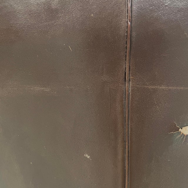Italian Art Deco Brown Leather Lounge chairs by Saracchi, 1930s, Set of 2 For Sale - Image 18 of 18