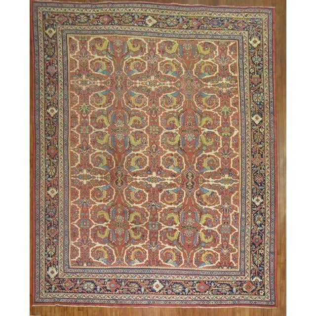 Early 20th Century Zabihi Collection Antique Persian Mahal Sultanabad Rug - 10'4" x 13'8" For Sale - Image 5 of 12