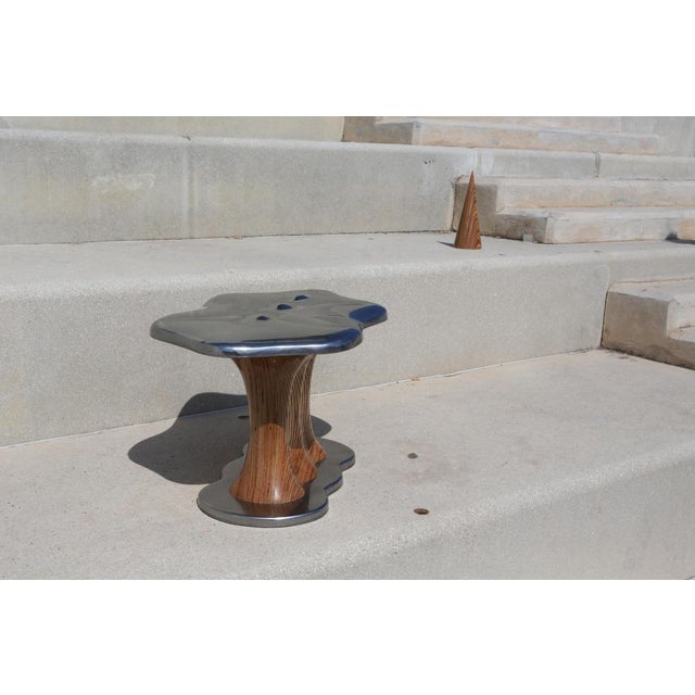 Wood Trasnfera Side Table by Alina Rotzinger For Sale - Image 7 of 9