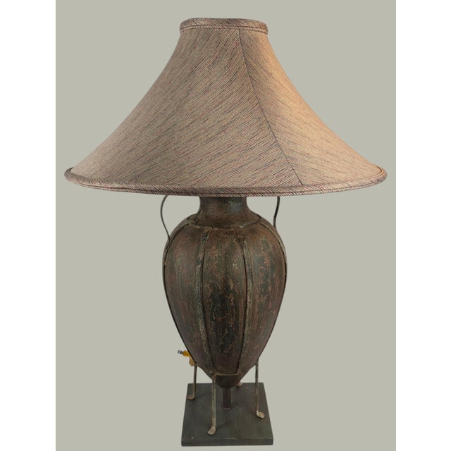 Table lamp by Tyndale of Chicago, manufactured for the Frederick Cooper studio. Large statement piece The Tyndale mark...