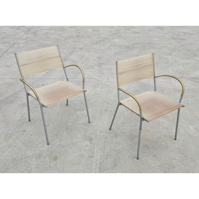 Metal Vintage Italian Dining Chairs by Tito Agnoli for Piero Bonacina, 1990s, Set of 4 For Sale - Image 7 of 15