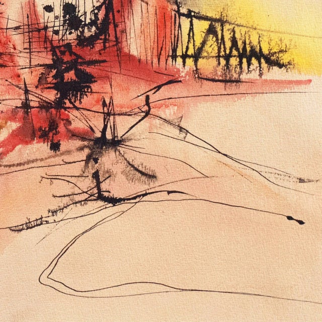 Paper 'Abstract Composition' by Beth Swartz, 1966; Smithsonian, Jewish Museum, Woman Artist, Phoenix For Sale - Image 7 of 9