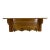Vintage French Tiger Oak 27" Wall Shelf Coat and Hat Rack For Sale