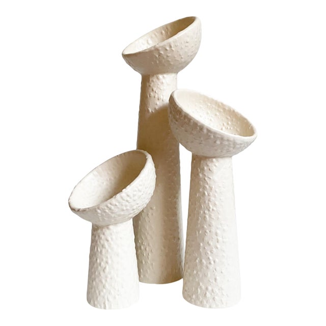 Modern Textured Ceramic Holders | Air Plant Candle Stands For Sale