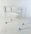 Vintage Italian Modern Acrylic Glass and Glass Bar Cart, 1980s For Sale - Image 6 of 10
