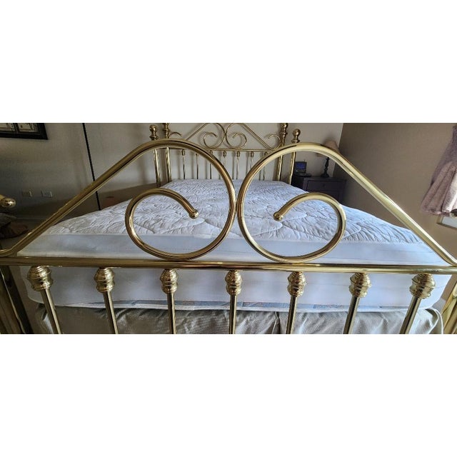 Vintage Dresher Solid Brass Full‑Size Bed – Rare, No Longer Made For Sale - Image 11 of 11