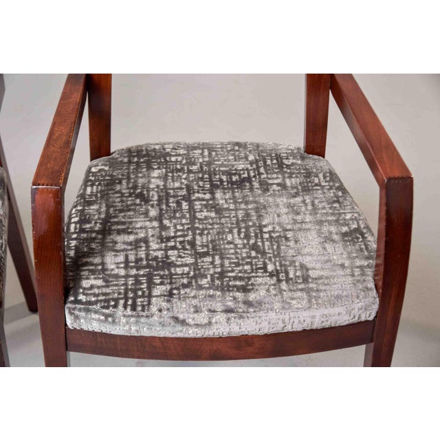 Pair of Art Deco Style Mahogany Armchairs For Sale - Image 12 of 12