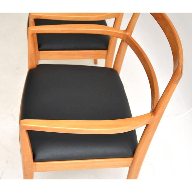 Vintage Danish Carver Chairs attributed to Arne Vodder for Sibast, 1960s, Set of 2 For Sale - Image 10 of 11