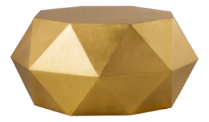 Pasargad Home Kronos Diamond Shape Coffee Table - Brass