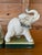 Japanese Pair of Vintage Takahashi Japanese Ceramic Elephant Bookends For Sale - Image 3 of 12