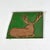 Early 20th C. Primitive Folk Art Hand Carved Resting Stag in an Avocado Green Plaque For Sale - Image 4 of 9