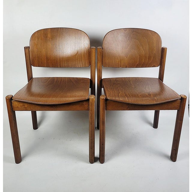 Vintage Chairs in Wood from Kush & Co, 1970s, Set of 2 For Sale - Image 9 of 14