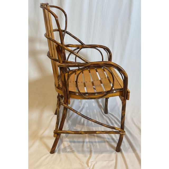 A Nice Vintage Adirondack Armchair With A Tortoise Finish In good condition