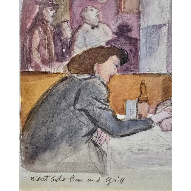 Paper Don Freeman –West Side Bar and Grill–1960s New York City Social Realist Painting For Sale - Image 7 of 12