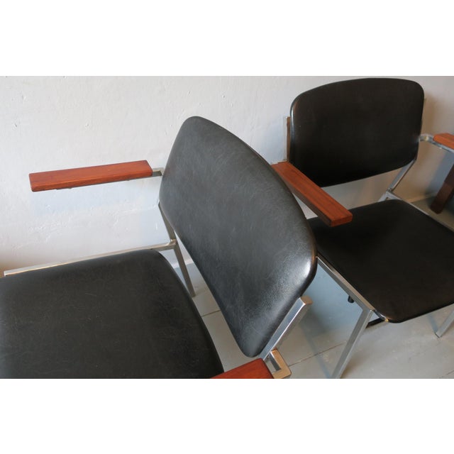 Mid-Century Modern Vintage Dutch Model 57 Armchairs by Gijs Van Der Sluis, 1960s, Set of 2 For Sale - Image 3 of 6