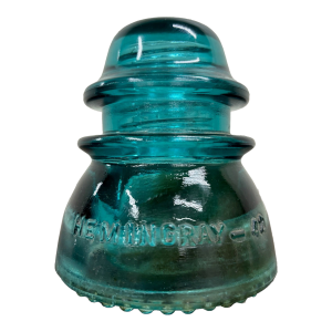 Vintage Hemingray 42 Aqua Teal Glass Insulator