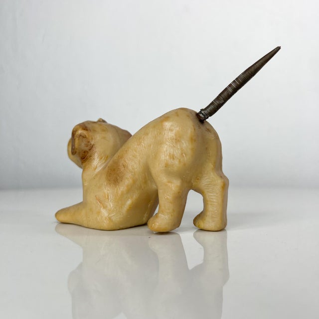 1940s 1940s Folk Art Vintage Dog Castile Soap Sculpture Carving For Sale - Image 5 of 11