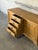 Brown Oak Low Sideboard Credenza With Four Drawers and Two Doors Danish Mid-Century Modern 1970s For Sale - Image 8 of 12