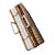 Wood Vintage Gucci Inspired Bamboo Wicker Picnic Basket Case With Red, Black and White Striped Weave For Sale - Image 7 of 9