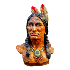 Native American Chief Bust by v. Kendrick #184 Universal Statuary Corp. 1972 Chicago