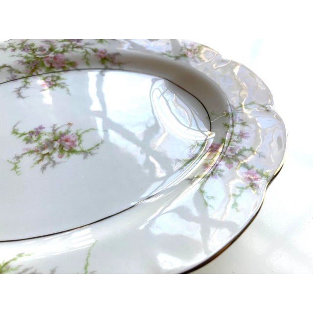 Shabby Chic Vintage Theodore Haviland New York China "Rosalinde" Pattern Serving Platter For Sale - Image 3 of 6