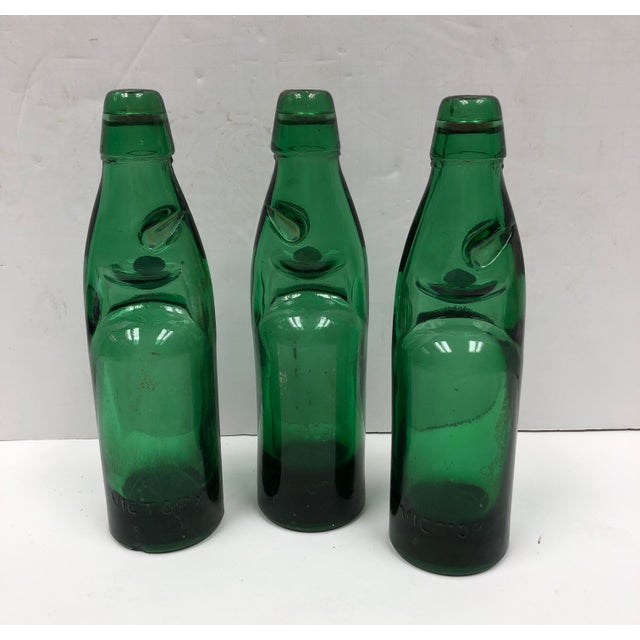 Vintage Codd Neck Soda Bottles With Marble Stoppers Set of 3 Chairish