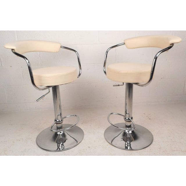 MidCentury Modern Italian Adjustable Bar Stools A Pair Chairish