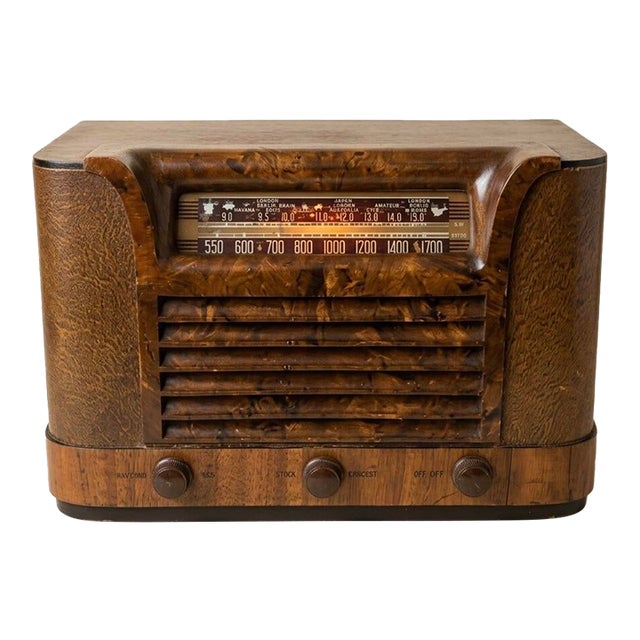 Antique 1942 Philco Wooden Tube Radio Model 42-323 For Sale
