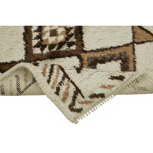 Beige Bohemian Runner Rug For Sale - Image 6 of 7