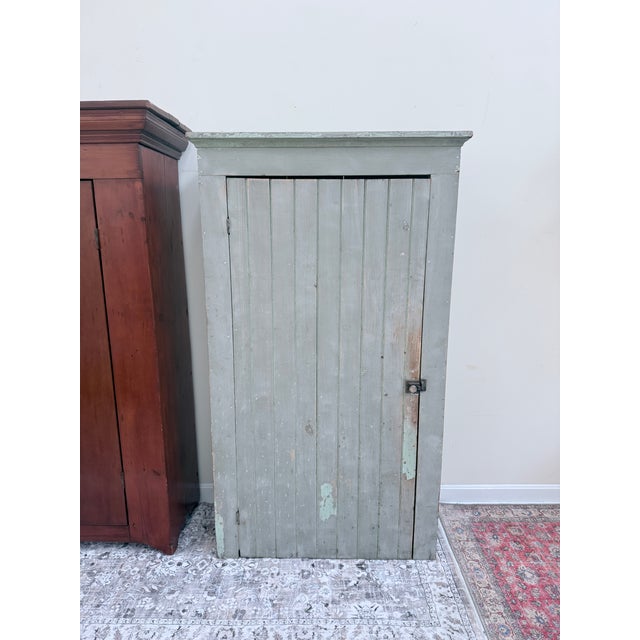 Antique 19th Century Painted Pine Pantry Cabinet For Sale - Image 13 of 13