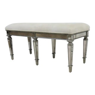 Hollywood Regency Mirrored Bench For Sale