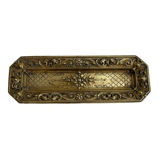 Antique P E Guerin New York Solid Brass Tray or Trinket Dish For Sale