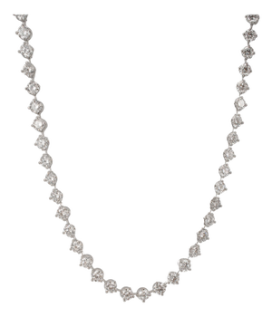 950 Platinum CTW Lab Grown Diamond Pin Hinge Link Tennis Chain Necklace
