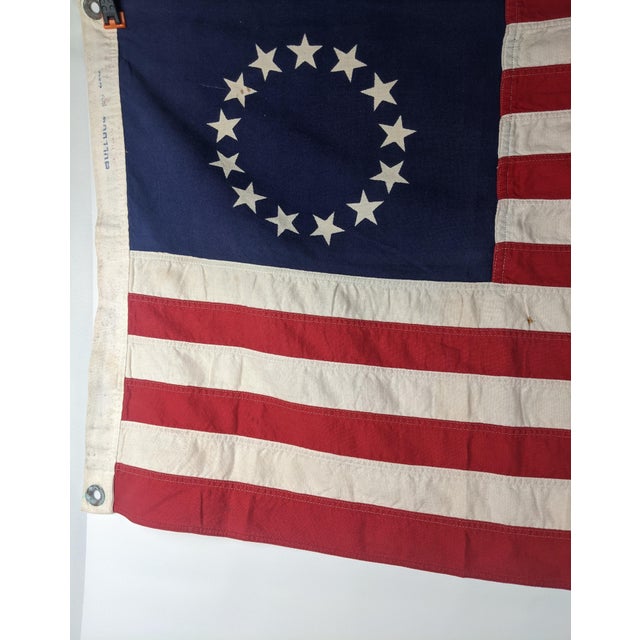 Vintage Bull Dog Bunting Dettra 13-Star Sewn American Flag, Red, White & Blue For Sale In New York - Image 6 of 9