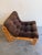 Brutalist Solid Wood Lounge Chair With Corduroy Upholstery 1970s For Sale - Image 10 of 10