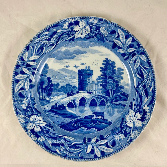 A Just Gorgeous! set of six ‘Lucano’ or ‘Bridge of Lucano’ pattern dinner plates, Spode, Stoke-on-Trent, Staffordshire...