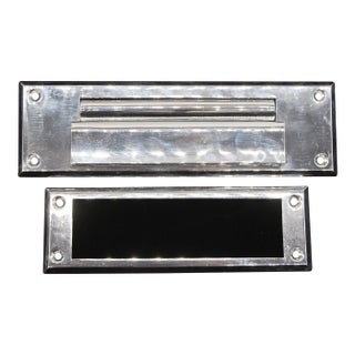 Modern 8.25 In. Chrome Plated Brass Mail Slot For Sale